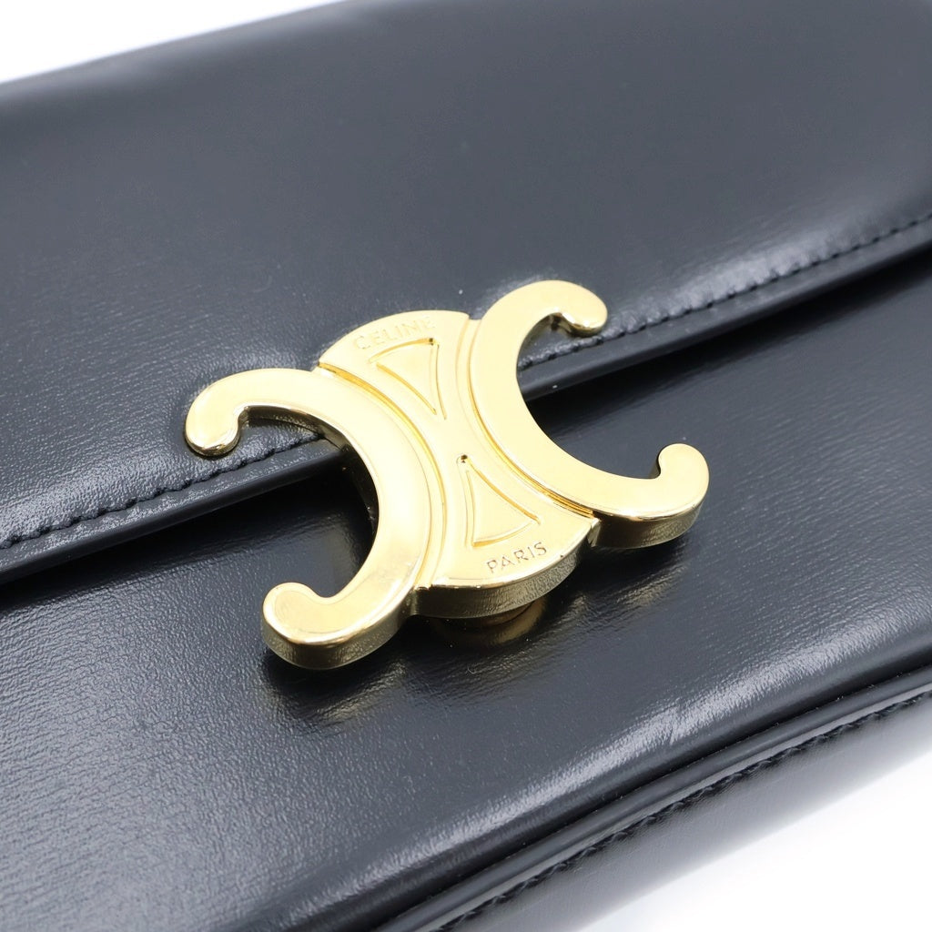 CELINE(セリーヌ) トリオンフ ティーン ローラ 2way ショルダーバッグ カーフスキン レザー ブラック レディース