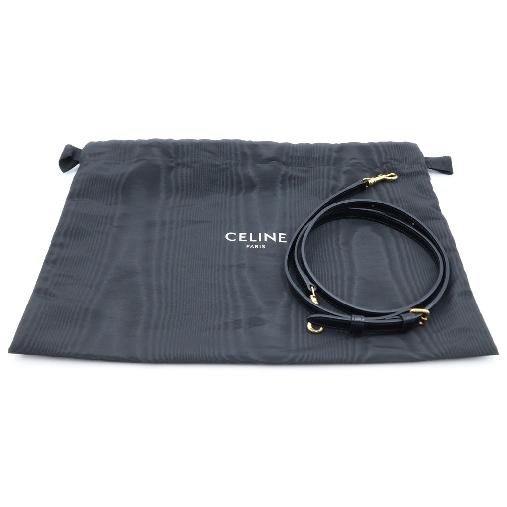 CELINE(セリーヌ) トリオンフ ティーン ローラ 2way ショルダーバッグ カーフスキン レザー ブラック レディース