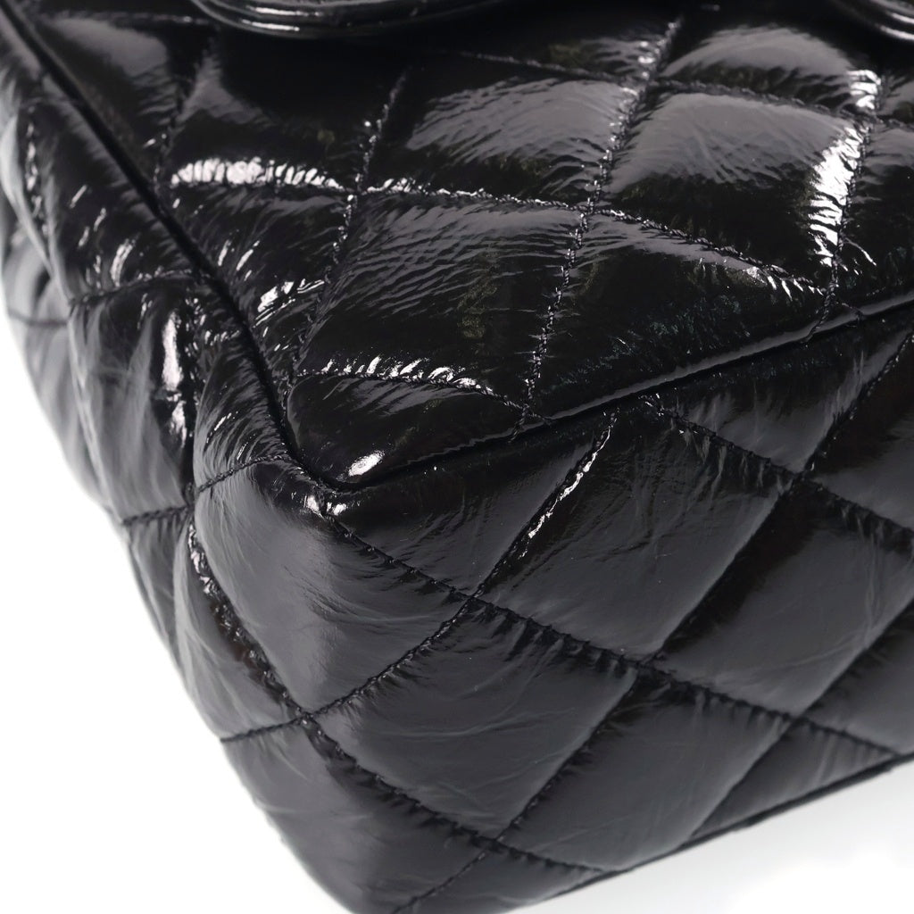CHANEL(シャネル) ホーボー マトラッセ チェーンショルダーバッグ ブラック シャイニーカーフスキン AS3690 ゴールド金具 レディース