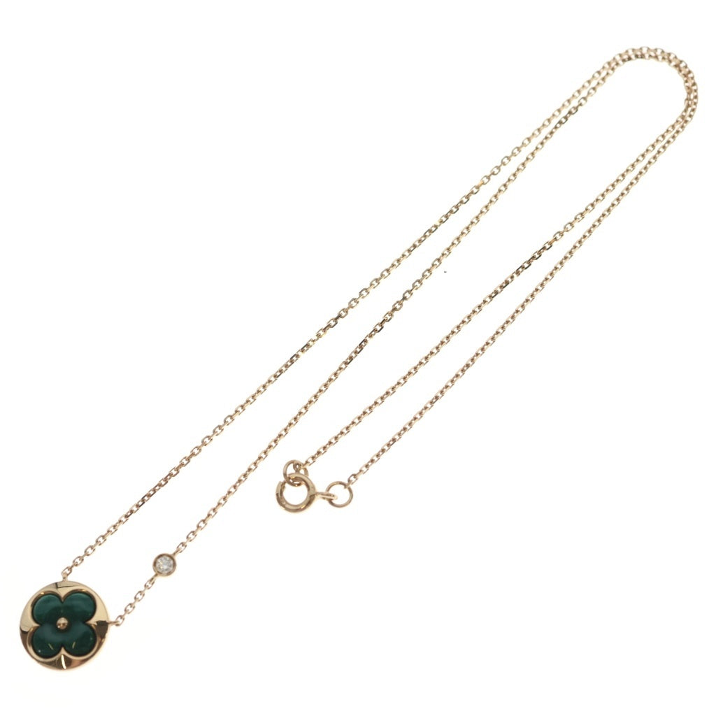 LOUIS VUITTON(ルイヴィトン) ペンダントサンブロッサムBB ネックレス マラカイト ダイヤモンド ピンクゴールド Au750PG Q93619 レディース