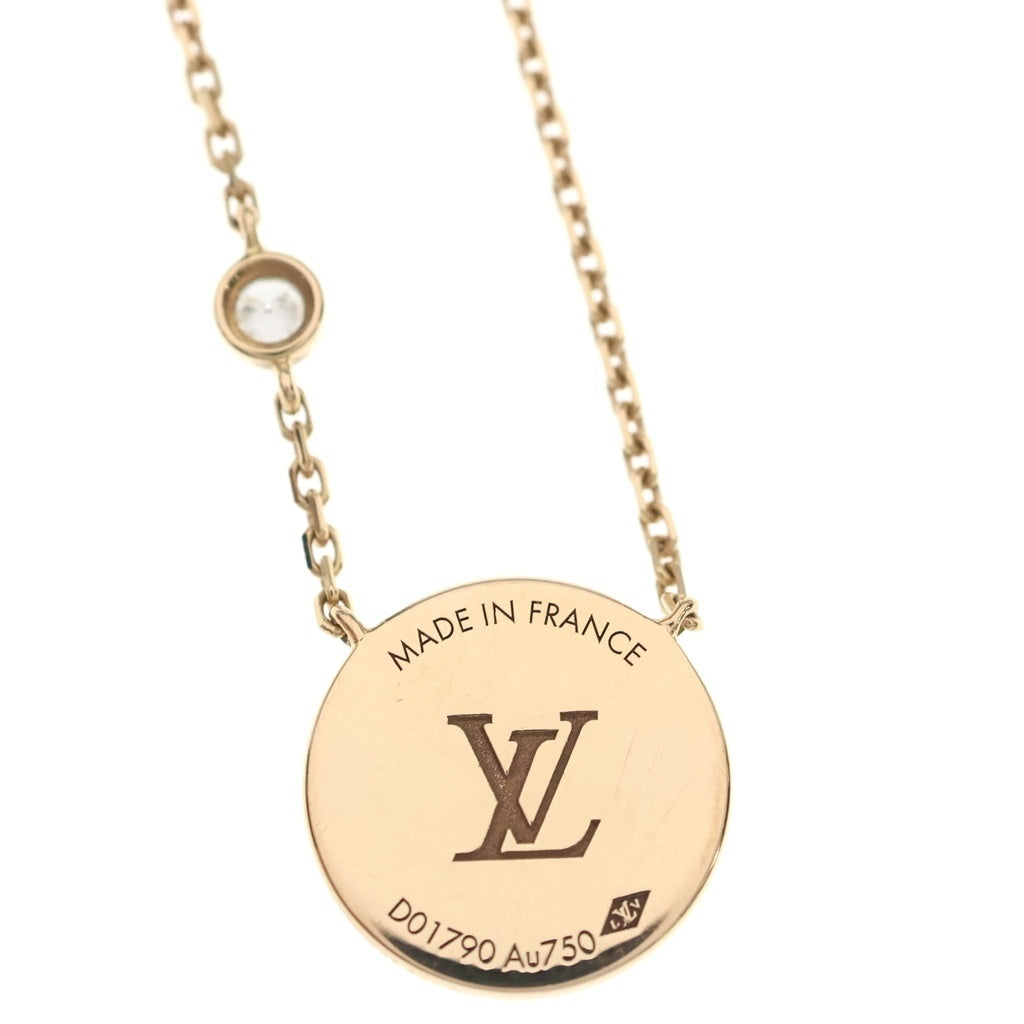 LOUIS VUITTON(ルイヴィトン) ペンダントサンブロッサムBB ネックレス マラカイト ダイヤモンド ピンクゴールド Au750PG Q93619 レディース