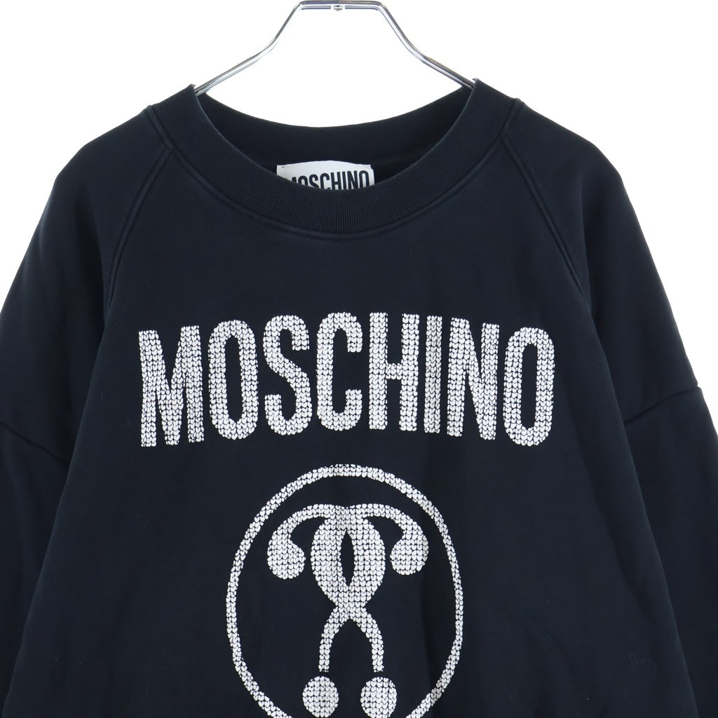 MOSCHINO(モスキーノ) ロゴプリント コットン プルオーバー スウェット トレーナー #44 ブラック