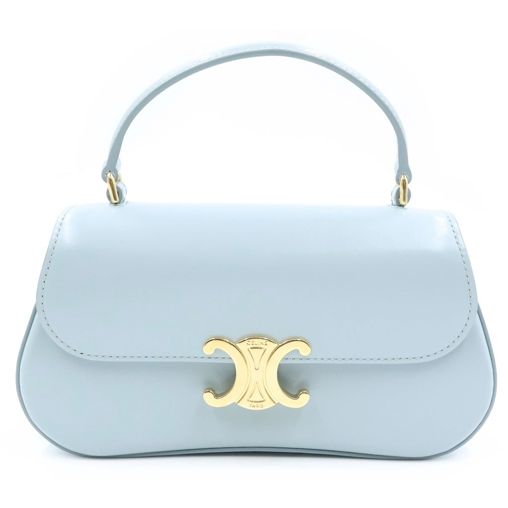 CELINE(セリーヌ) ティーン ローラ 2WAYショルダーバッグ ハンドバッグ ライトブルー レザー レディース
