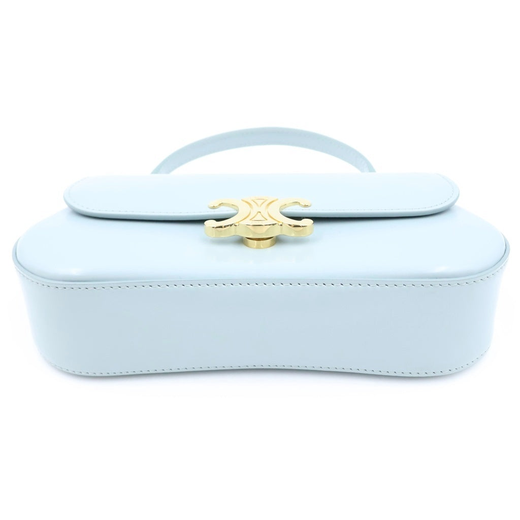CELINE(セリーヌ) ティーン ローラ 2WAYショルダーバッグ ハンドバッグ ライトブルー レザー レディース