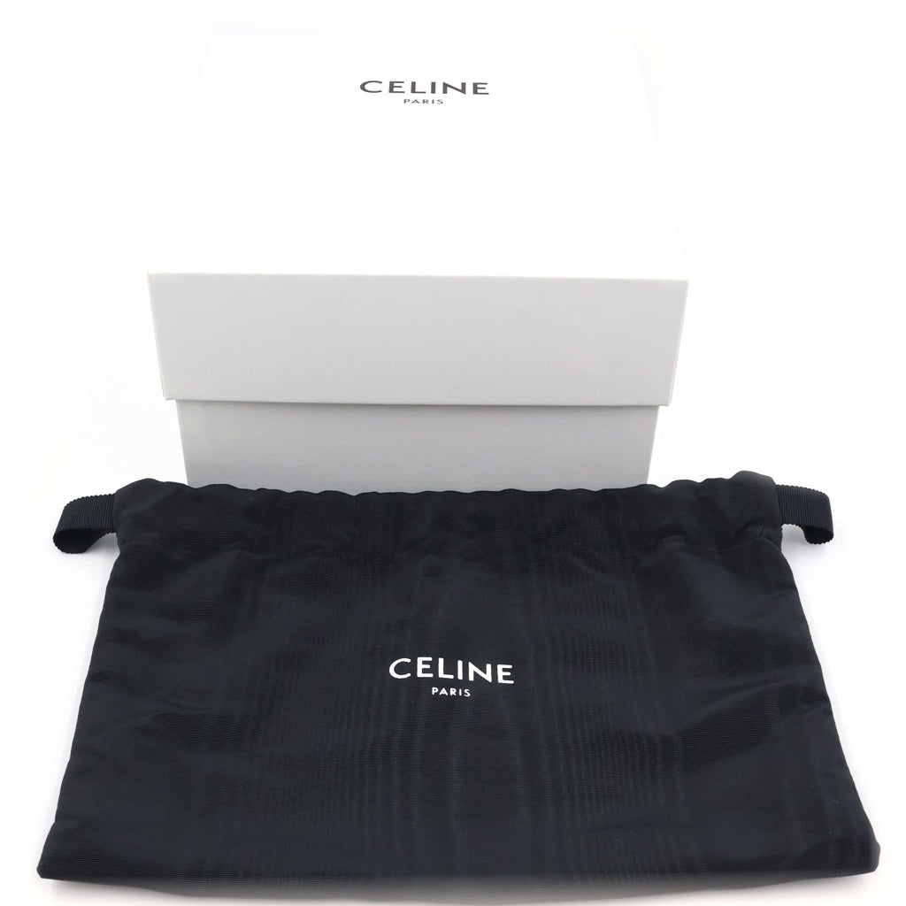 CELINE(セリーヌ) チェーン ショルダーバッグ クラッチトリオンフ キュイル レザー ブラック レディース