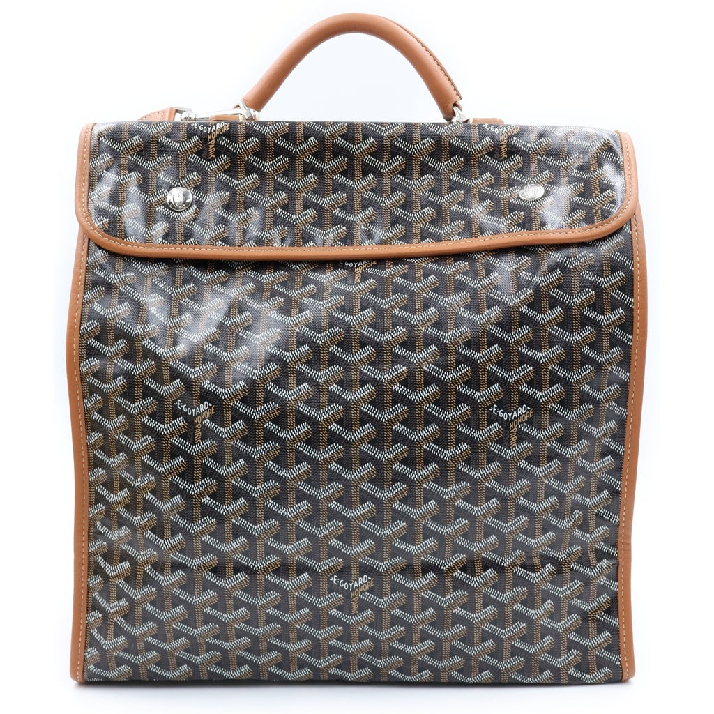 GOYARD(ゴヤール) サンレジェ バックパック リュック ネイビー×ブラウン PVC×レザー レディース