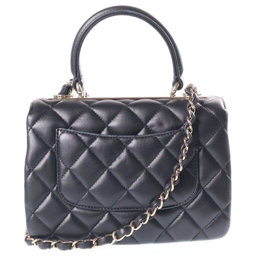 CHANEL(シャネル) マトラッセ トップハンドル トレンディCC W19 2WAYハンドバッグ チェーンショルダーバッグ ブラック レザー AS4654 ゴールド金具 レディース