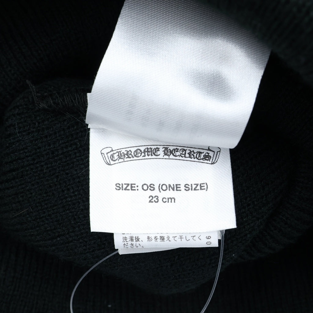 CHROME HEARTS(クロムハーツ) WATCH CAP CHプラス ロゴ刺繍 ワッチキャップ ニット 帽子 ビーニー ブラック
