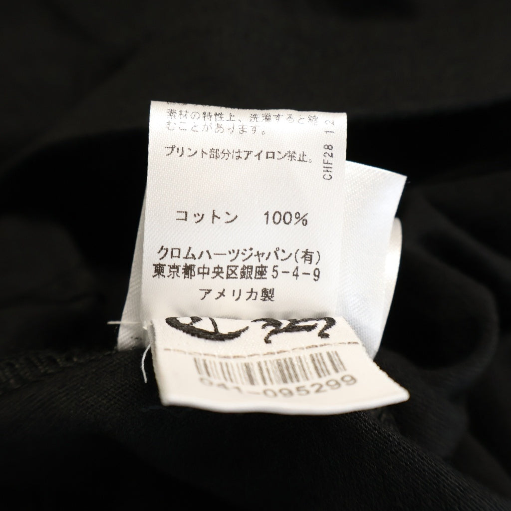 CHROME HEARTS(クロムハーツ) CH T-SHRT 1 オールドイングリッシュ ネックロゴプリントTシャツ ブラック×ブルー #XL