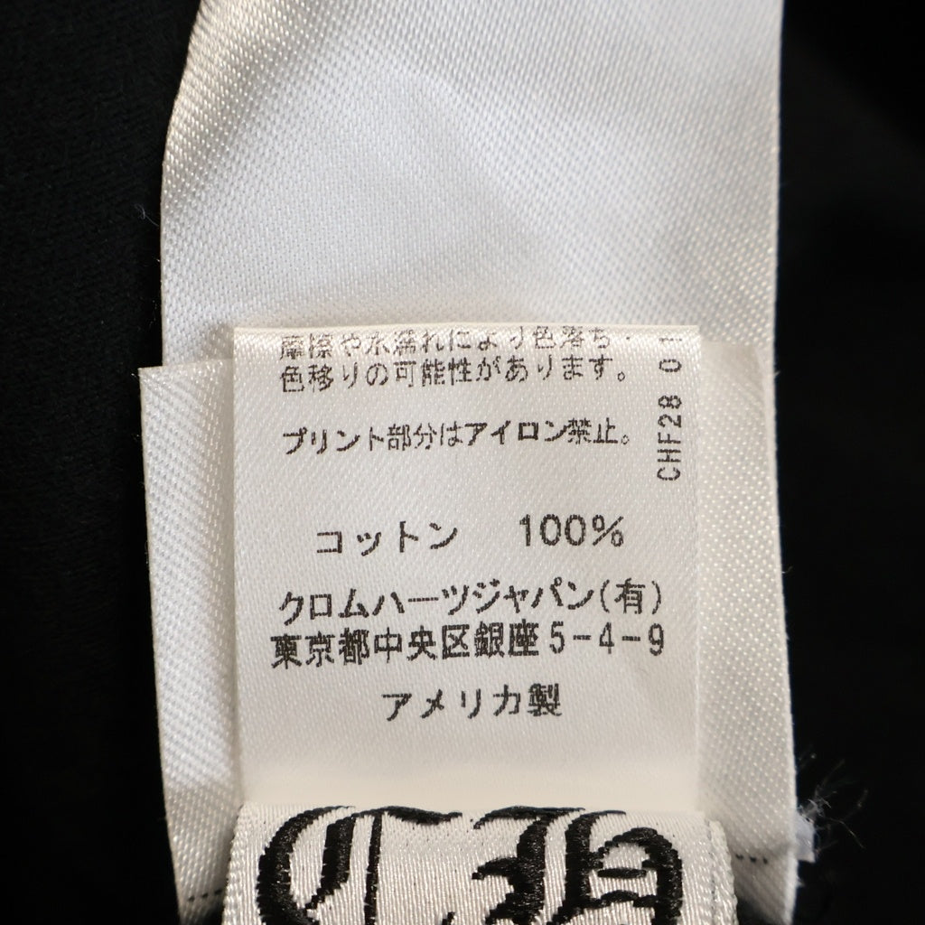 CHROME HEARTS(クロムハーツ) アームプリント スクロールロゴ ロングTシャツ ブラック #L