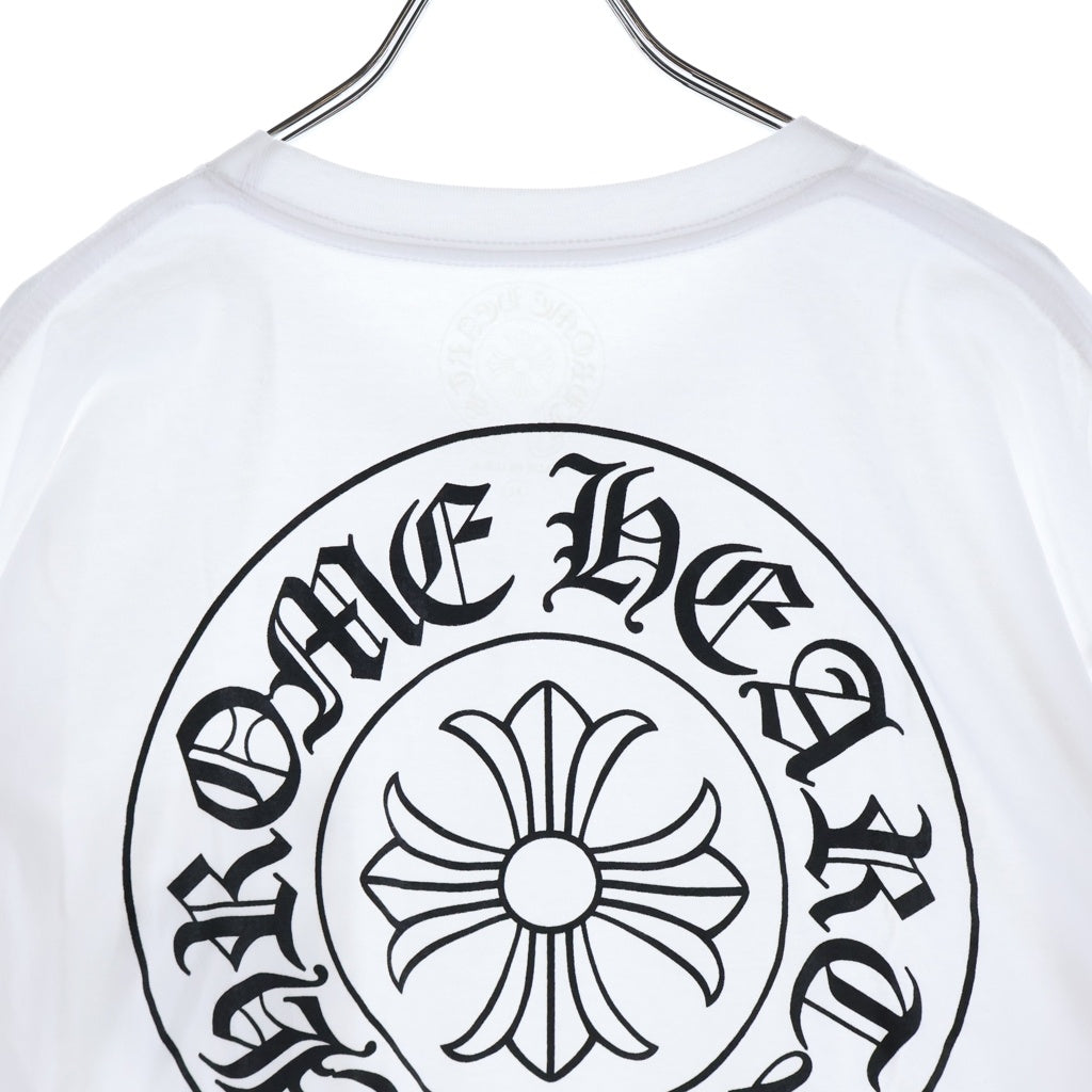 CHROME HEARTS(クロムハーツ) ホースシュー ロゴ ポケット Tシャツ カットソー ホワイト #XL