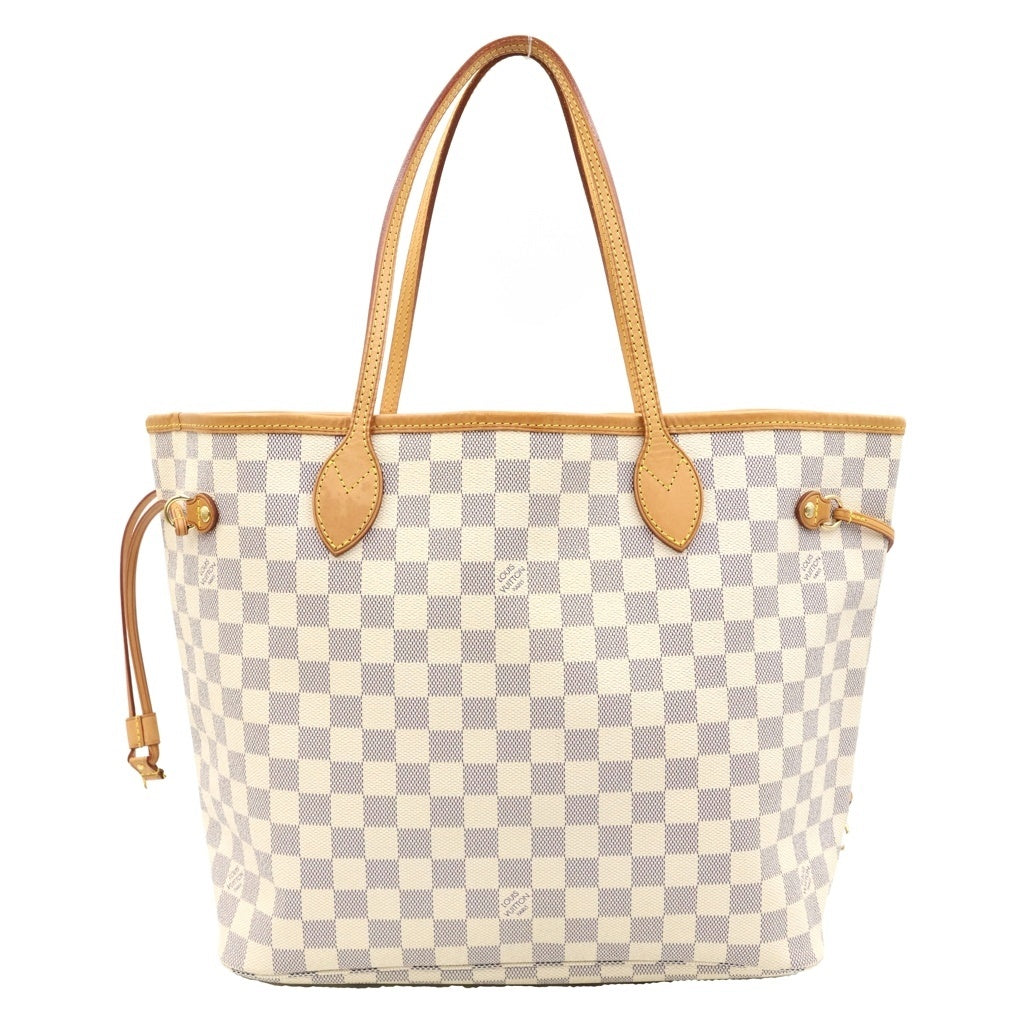 LOUIS VUITTON(ルイヴィトン) ダミエアズール ネヴァーフルMM PVC レザー トートバッグ ハンドバッグ ブラウン/ホワイト N41361 レディース