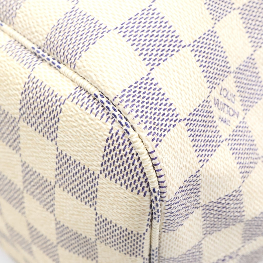 LOUIS VUITTON(ルイヴィトン) ダミエアズール ネヴァーフルMM PVC レザー トートバッグ ハンドバッグ ブラウン/ホワイト N41361 レディース