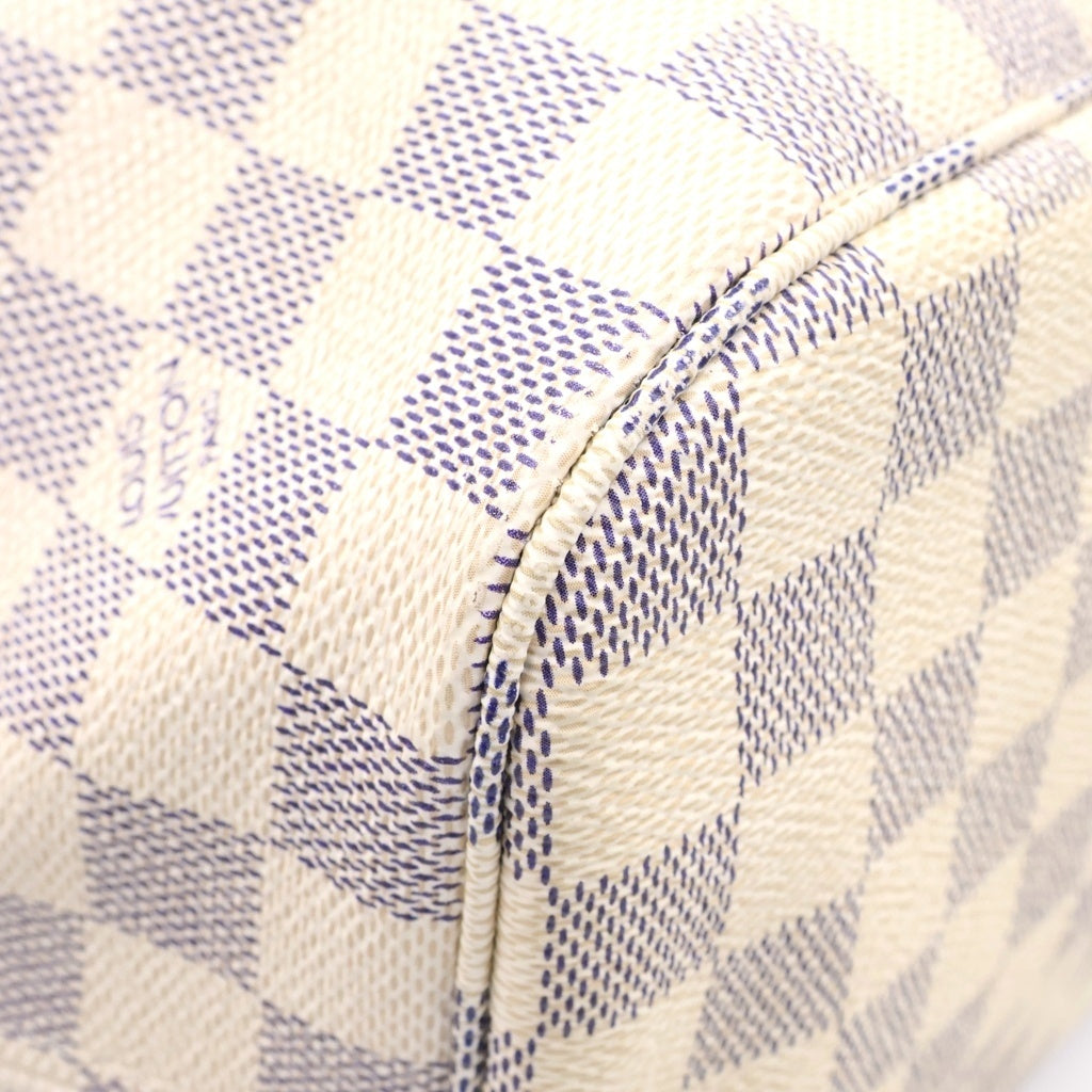 LOUIS VUITTON(ルイヴィトン) ダミエアズール ネヴァーフルMM PVC レザー トートバッグ ハンドバッグ ブラウン/ホワイト N41361 レディース