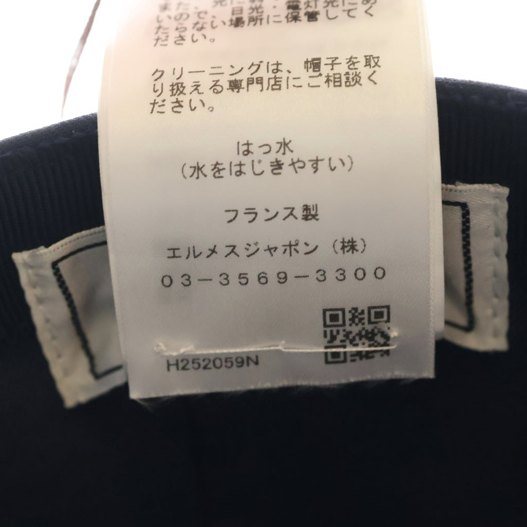 HERMES(エルメス) キャスケット ライリー・Hドロワ コットン ベースボールキャップ 帽子 #59 ネイビー