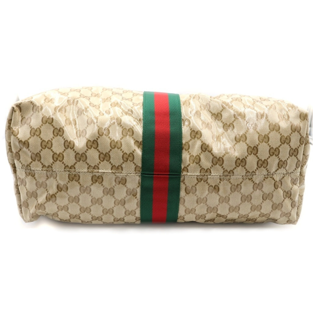 GUCCI(グッチ) ジリオ ラージ トートバッグ ハンドバッグ ベージュ キャンバス×PVC 853971 レディース