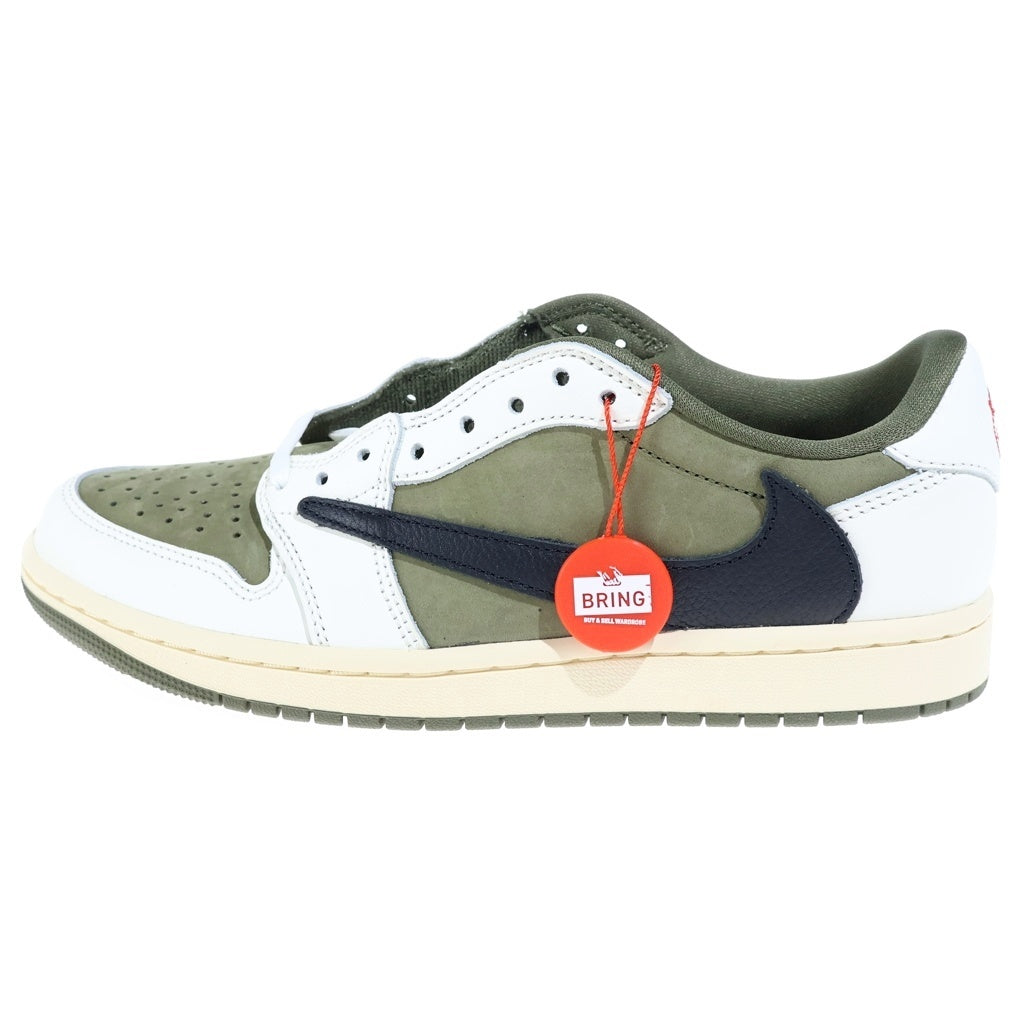 NIKE(ナイキ) ×TRAVIS SCOTT JORDAN1 LOW OG SP REVERSE OLIVE エアジョーダン1 ローカットスニーカー US8.5/26.5cm DM7866