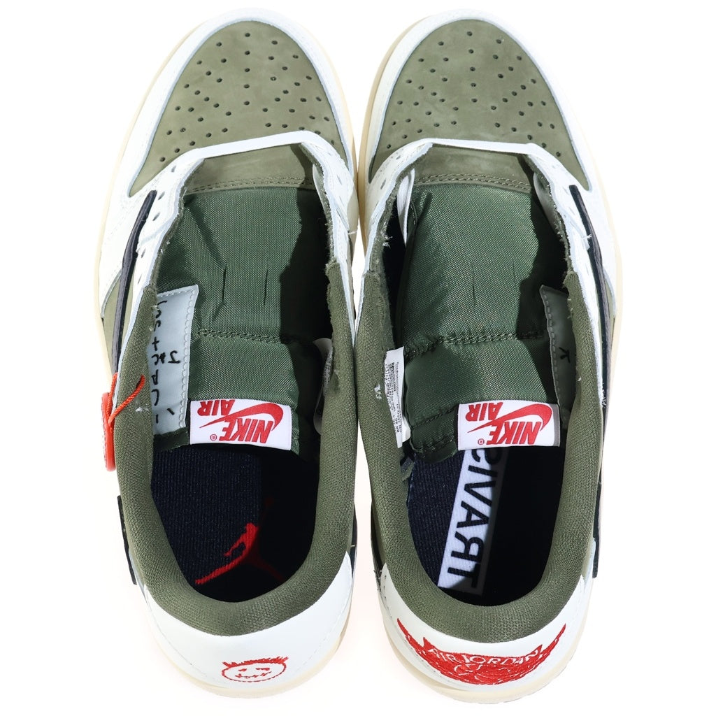 NIKE(ナイキ) ×TRAVIS SCOTT JORDAN1 LOW OG SP REVERSE OLIVE エアジョーダン1 ローカットスニーカー US8.5/26.5cm DM7866
