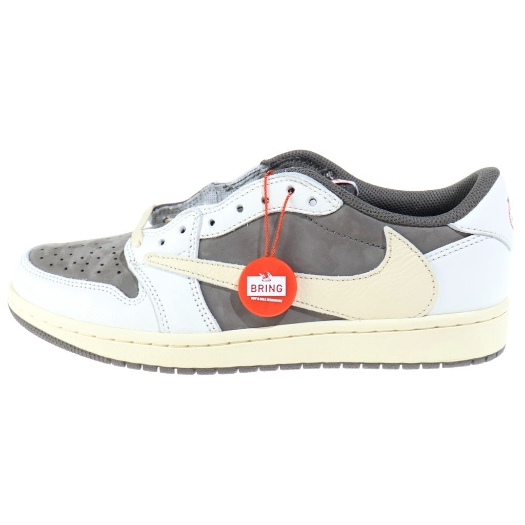 NIKE(ナイキ) ×TRAVIS SCOTT トラヴィススコット JORDAN1 LOW OG SP REVERSE MOCHA エアジョーダン1 リバースモカ ローカットスニーカー ホワイト/ベージュ US8.5/26.5cm DM7866