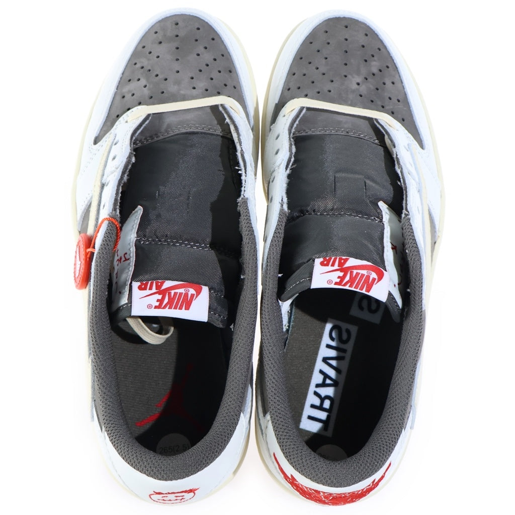 NIKE(ナイキ) ×TRAVIS SCOTT トラヴィススコット JORDAN1 LOW OG SP REVERSE MOCHA エアジョーダン1 リバースモカ ローカットスニーカー ホワイト/ベージュ US8.5/26.5cm DM7866