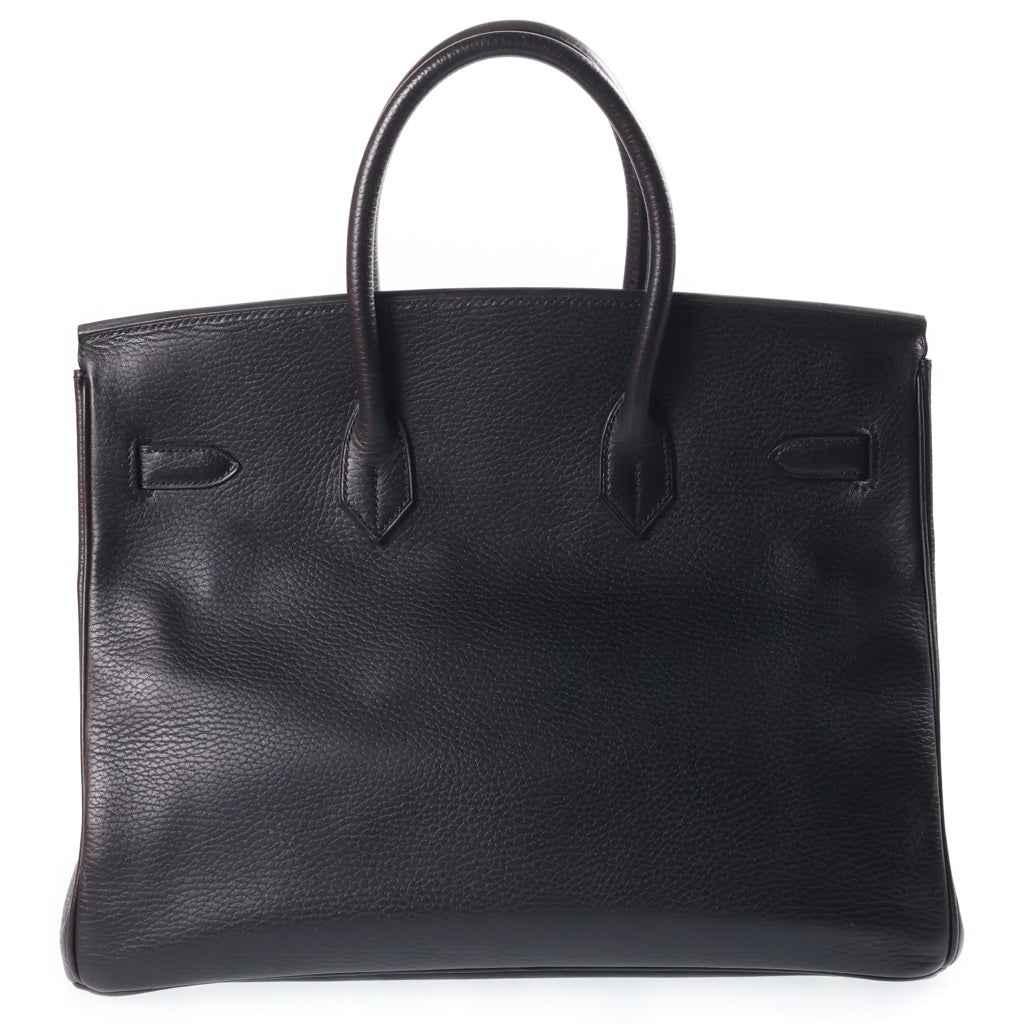 HERMES(エルメス) バーキン35 ハンドバッグ ブラックアルデンヌ ゴールド金具 □F刻印 レディース