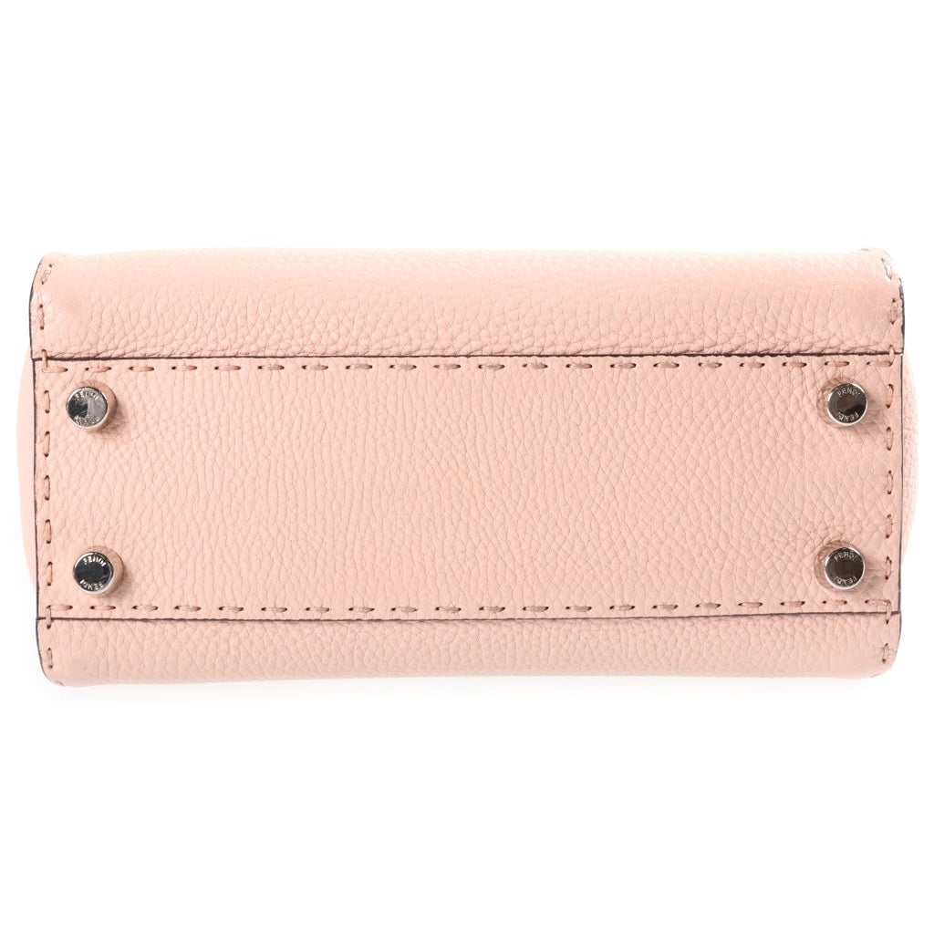 FENDI(フェンディ) ピーカブー セレリア ミニ 2WAYハンドバッグ ショルダーバッグ バイカラー ピンク レザー 8BN244 シルバー金具 レディース
