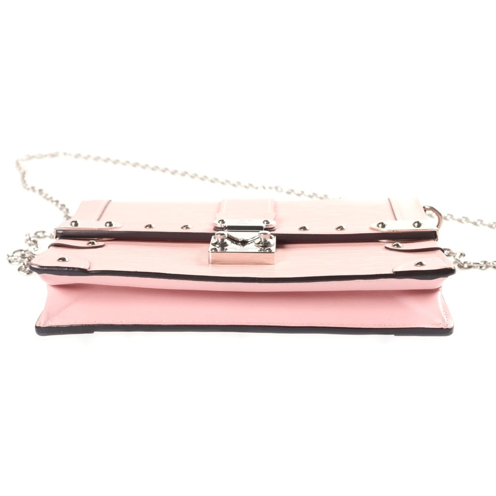LOUIS VUITTON(ルイヴィトン) エピ ポルトフォイユ トランク ローズバレリーヌ チェーンショルダーバッグ ピンク レザー M67508 シルバー金具 レディース