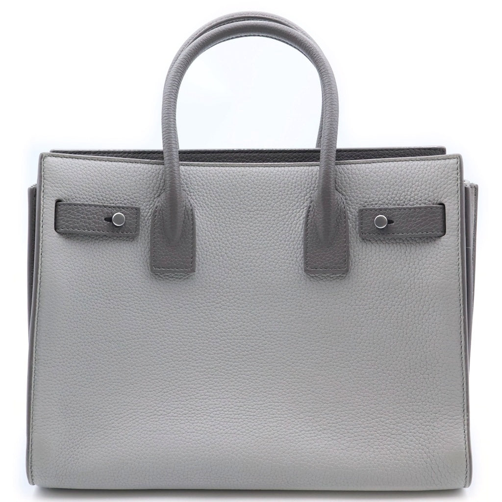 SAINT LAURENT PARIS(サンローランパリ) ベイビーサックドジュール 2WAYハンドバッグ ショルダーバッグ グレー レザー 477477 シルバー金具 レディース