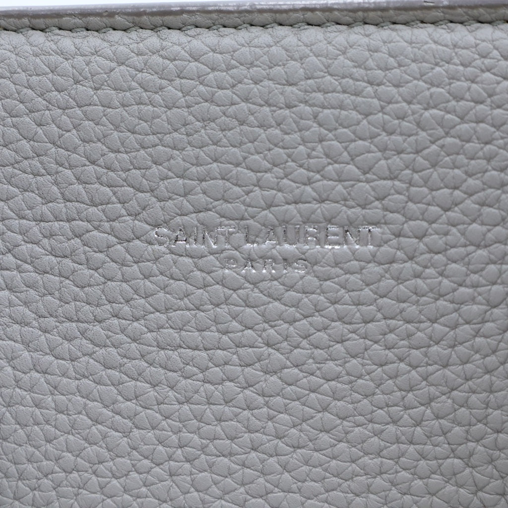 SAINT LAURENT PARIS(サンローランパリ) ベイビーサックドジュール 2WAYハンドバッグ ショルダーバッグ グレー レザー 477477 シルバー金具 レディース