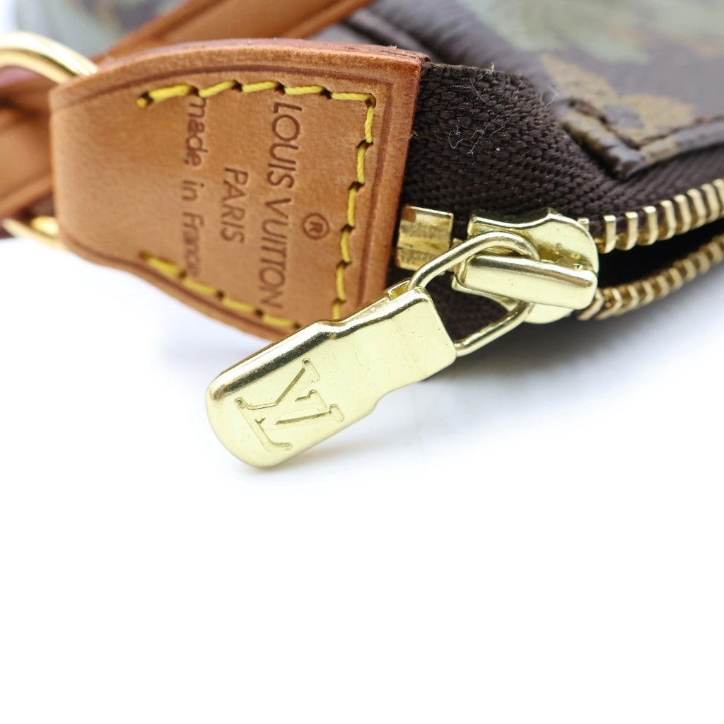 LOUIS VUITTON(ルイヴィトン) モノグラム グラフィティ ポシェット アクセソワール PVC レザー アクセサリーポーチ ハンドバッグ ブラウン/カーキ M92191 レディース