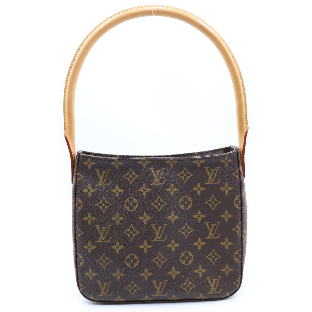 LOUIS VUITTON(ルイヴィトン) モノグラム ルーピングMM PVC レザー ワンショルダーバッグ ブラウン M51146 レディース