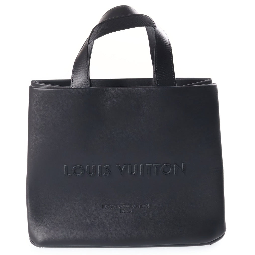 LOUIS VUITTON(ルイヴィトン) ショッパートート MINI 2WAYハンドバッグ ショルダーバッグ ブラック レザー M28311 ブラック金具 レディース