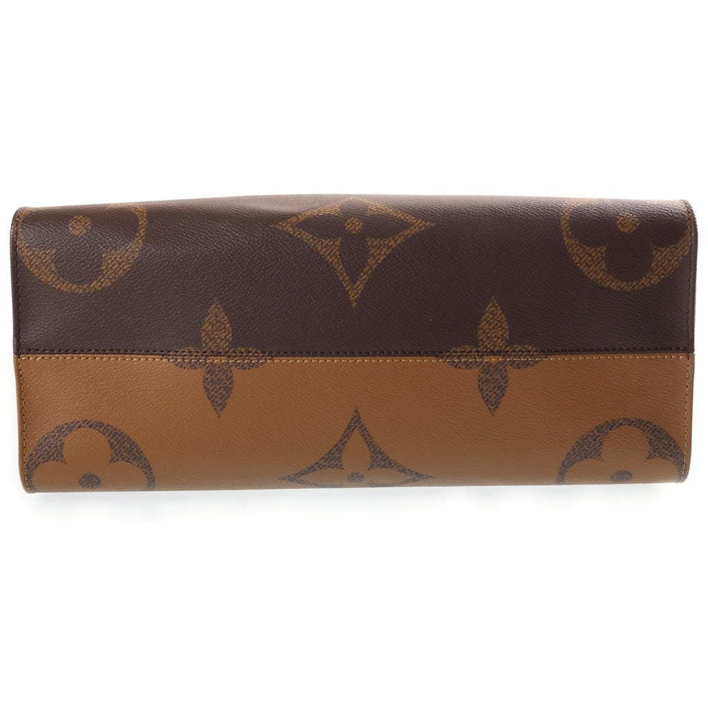 LOUIS VUITTON(ルイヴィトン) モノグラムジャイアント オンザゴーMM ハンドバッグ トートバッグ ブラウン PVCレザー M45039 ゴールド金具 レディース