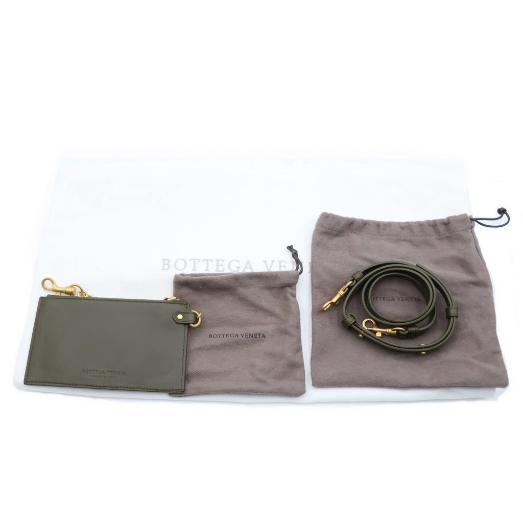 BOTTEGA VENETA(ボッテガヴェネタ) マキシカバ イントレチャート 2WAYハンドバッグ ショルダーバッグ トートバッグ バイカラー カーキ×ブラック レザー ゴールド金具 レディース