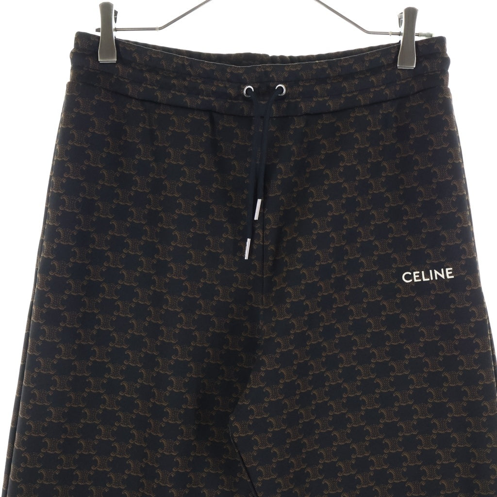 CELINE(セリーヌ) クラシック ロゴ トリンオフ ジャージパンツ トラックパンツ ブラウン #M