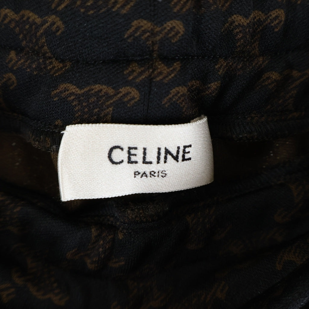 CELINE(セリーヌ) クラシック ロゴ トリンオフ ジャージパンツ トラックパンツ ブラウン #M