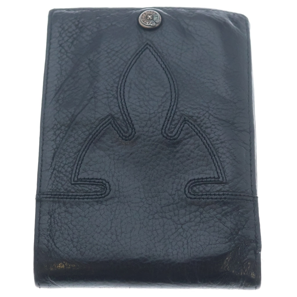 CHROME HEARTS(クロムハーツ) AINT NOTHIN 2 DO フレアニー二つ折りレザーウォレット 財布 ブラック