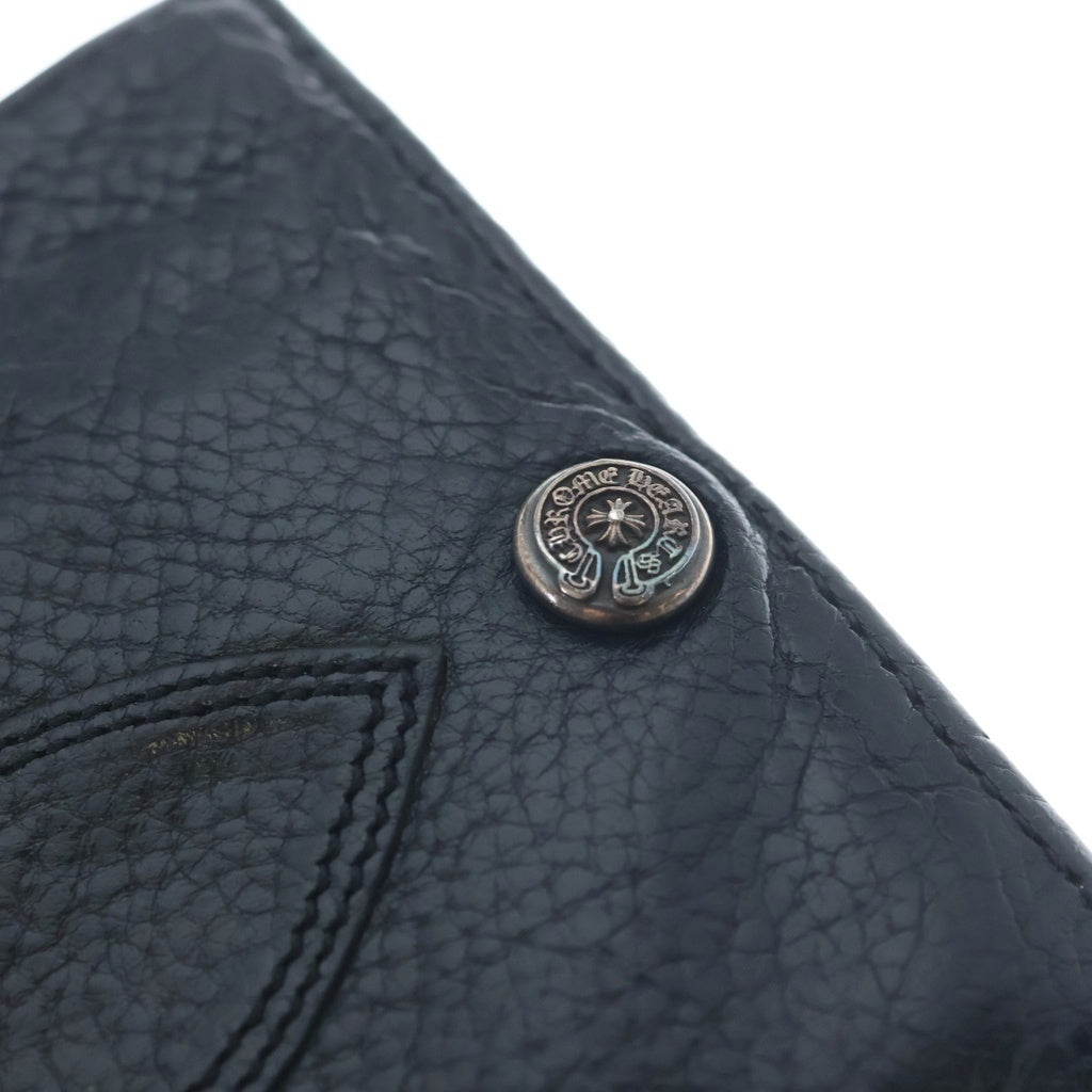 CHROME HEARTS(クロムハーツ) AINT NOTHIN 2 DO フレアニー二つ折りレザーウォレット 財布 ブラック