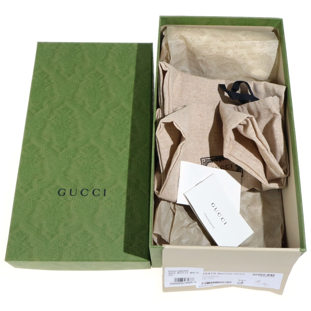 GUCCI(グッチ) ホースビット付きローヒールサンダル 655413 ホワイト レディース