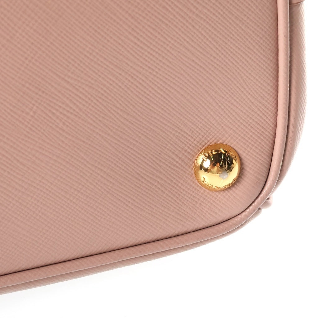 PRADA(プラダ) ガレリア ハンドバッグ ピンクベージュ レザー BN1874 ゴールド金具 レディース