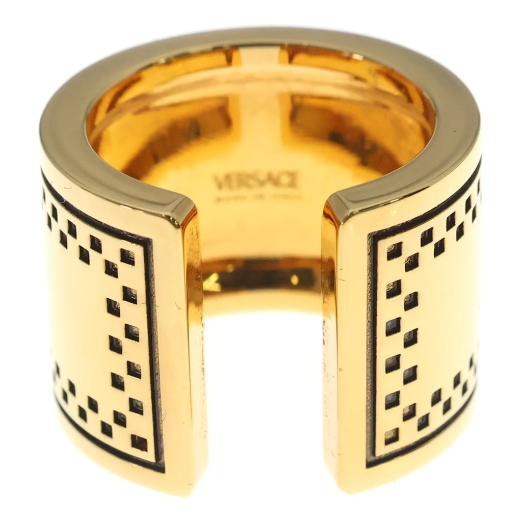 VERSACE(ヴェルサーチ) ロゴ リング メッキ ゴールド