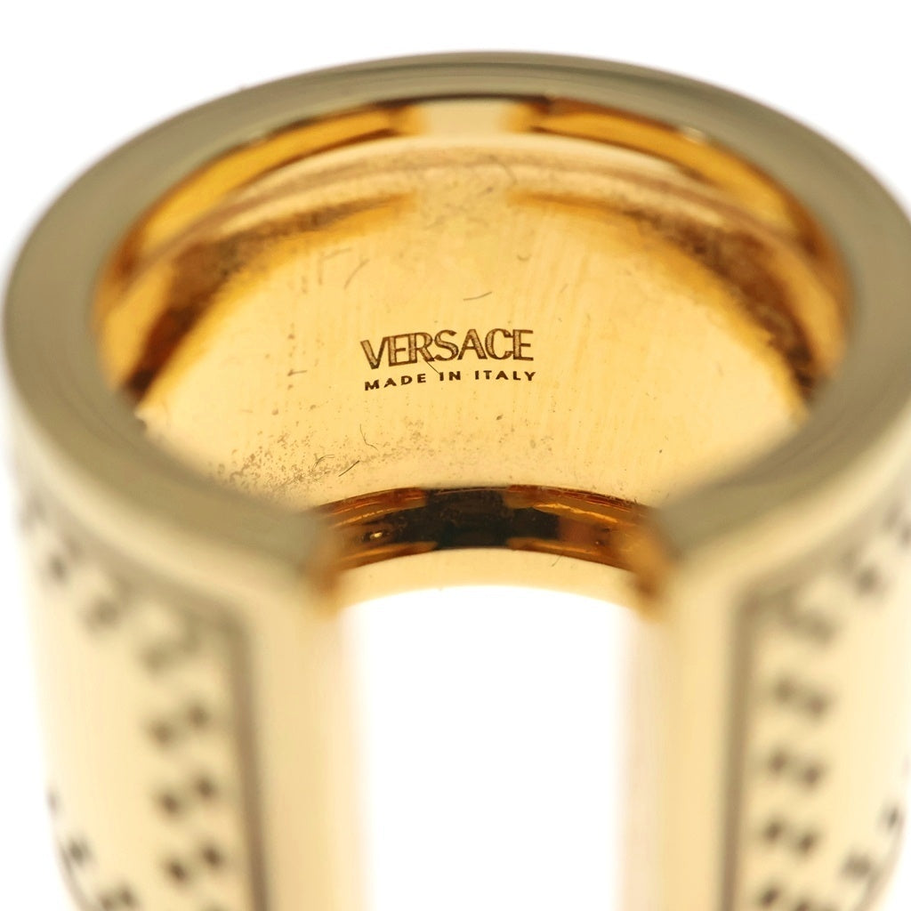 VERSACE(ヴェルサーチ) ロゴ リング メッキ ゴールド