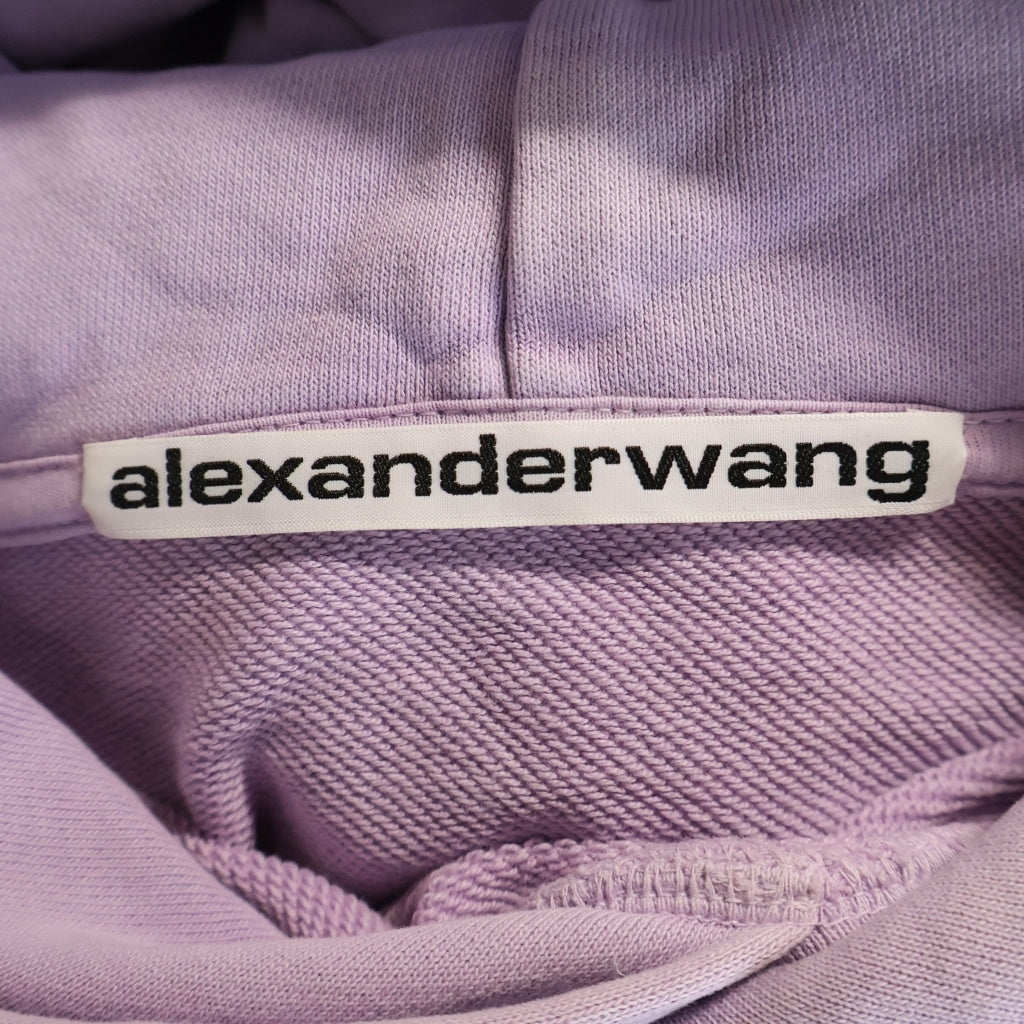 ALEXANDER WANG(アレキサンダーワン) PUFFプリントロゴ プルオーバーパーカー パープル