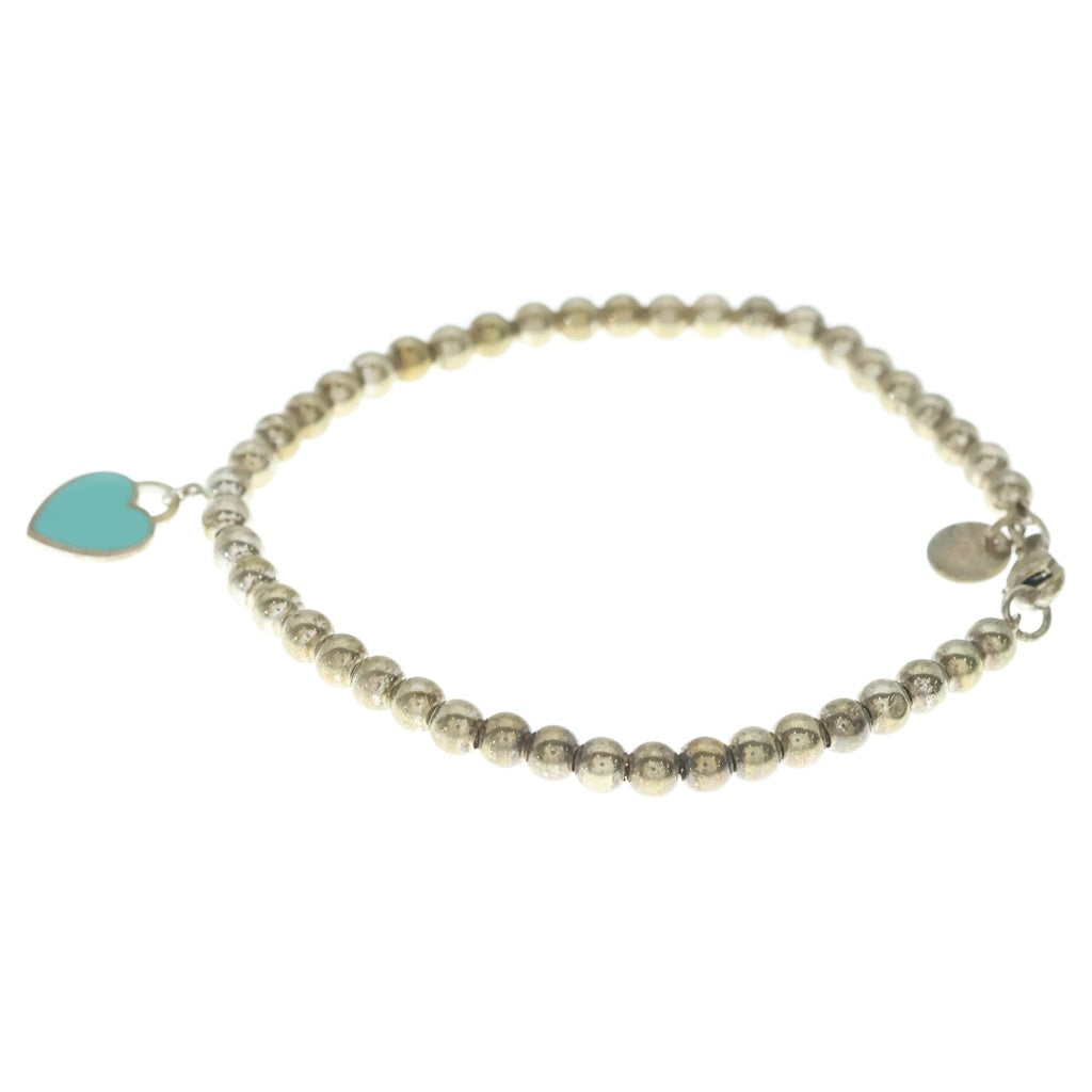 TIFFANY & Co.(ティファニー) リターン トゥ ティファニー ブレスレット ハート プレート ボールチェーン SV925 シルバー 5.3g レディース