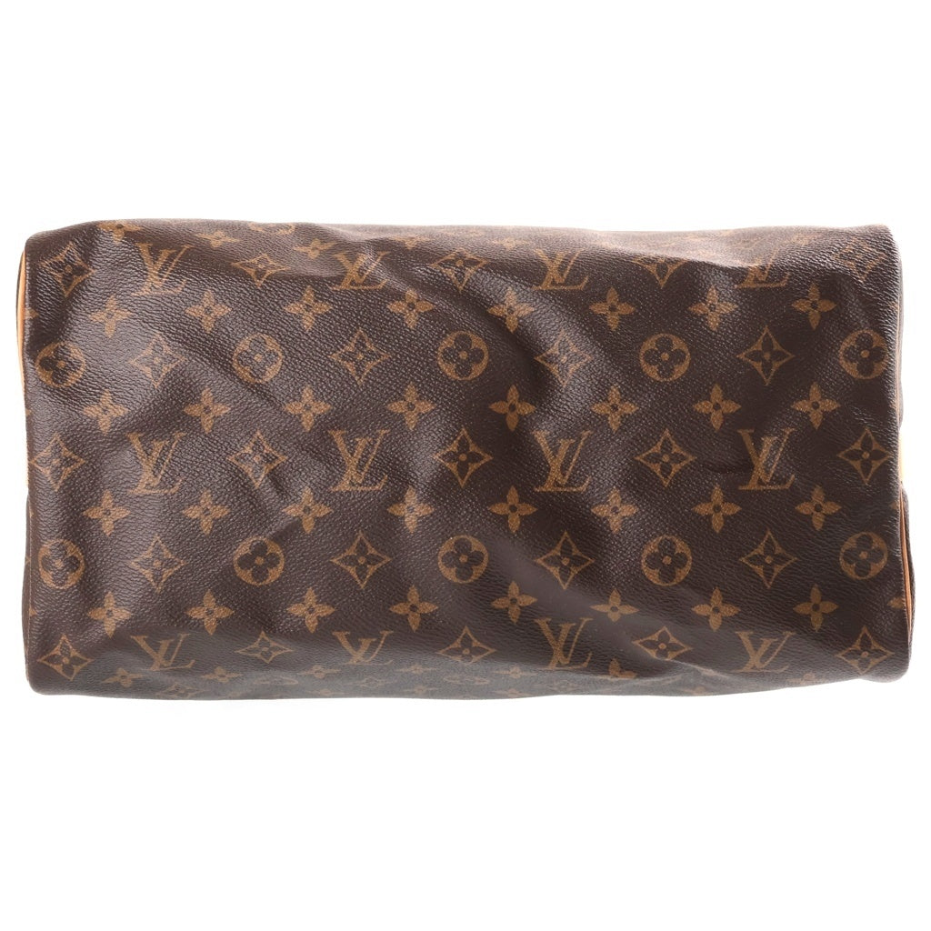 LOUIS VUITTON(ルイヴィトン) モノグラム スピーディ35バンドリエール 2WAYハンドバッグ ショルダーバッグ ブラウン レザー×PVC M46981 ゴールド金具 レディース