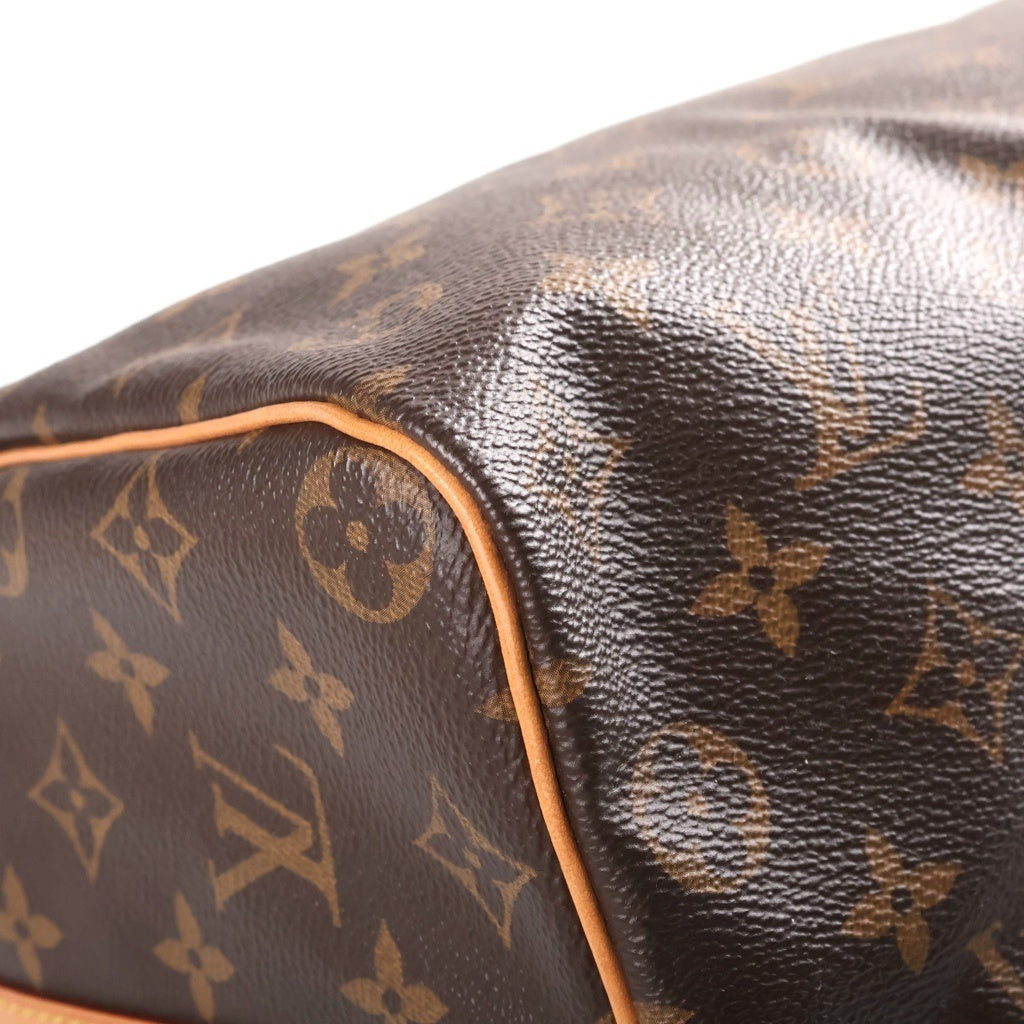 LOUIS VUITTON(ルイヴィトン) モノグラム スピーディ35バンドリエール 2WAYハンドバッグ ショルダーバッグ ブラウン レザー×PVC M46981 ゴールド金具 レディース