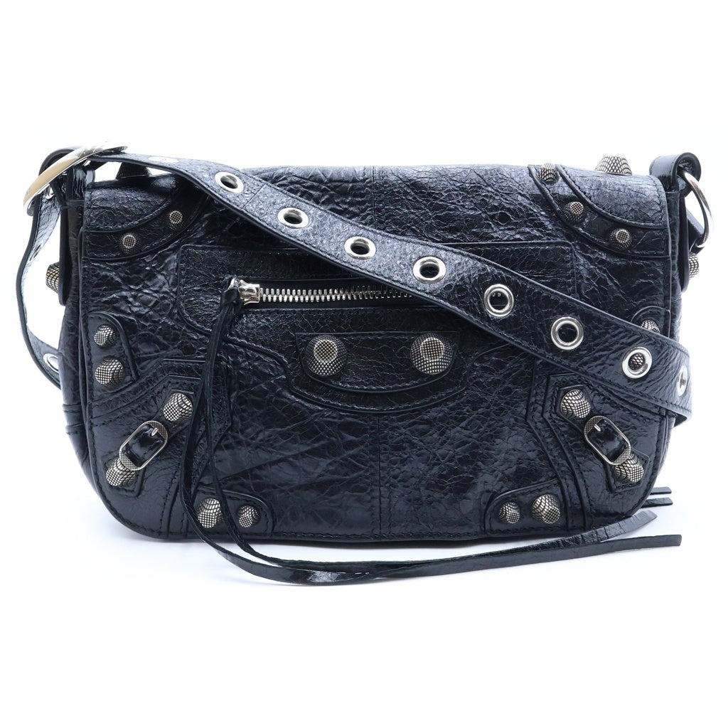 BALENCIAGA(バレンシアガ) ル カゴール XS ショルダーバッグ ブラック レザー 719082 シルバー金具