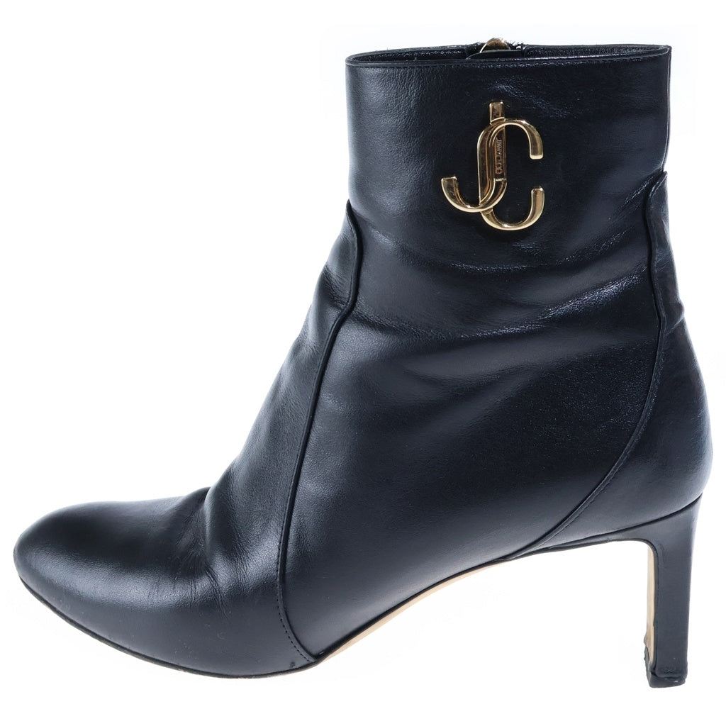 JIMMY CHOO(ジミーチュウ) サイドジップレザーアンクルブーツ ブラック レディース