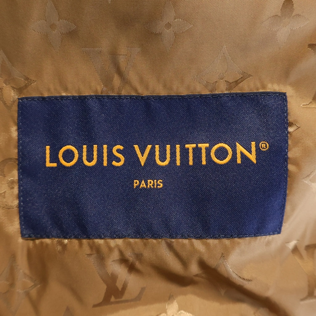 LOUIS VUITTON(ルイヴィトン) レザーワッペン フリース ジャケット ウール ポリエステル ブラウン RM251MJ