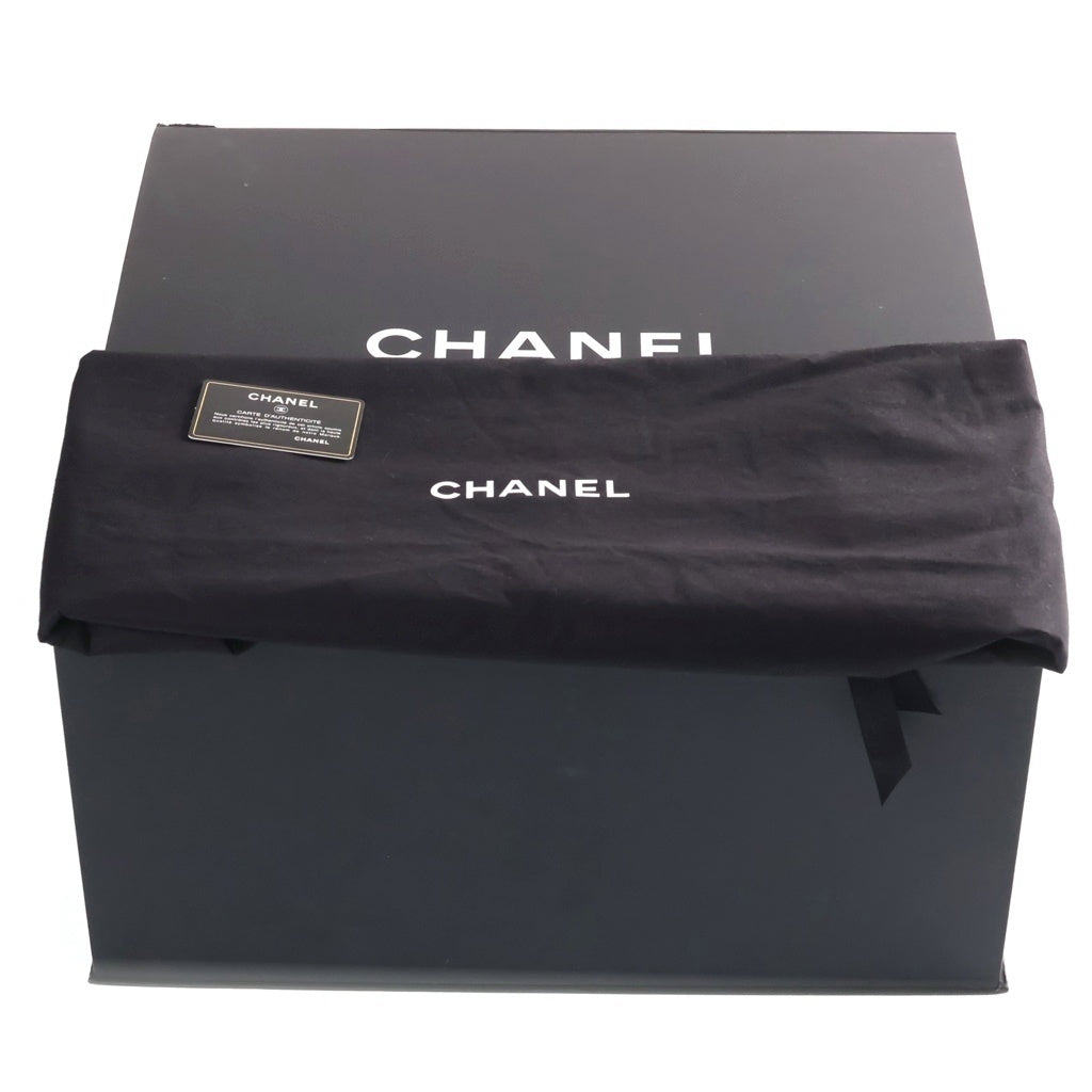 CHANEL(シャネル) ドーヴィルMM スタッズ チェーントートバッグ ブラック キャビアスキン シルバー金具 29番 レディース